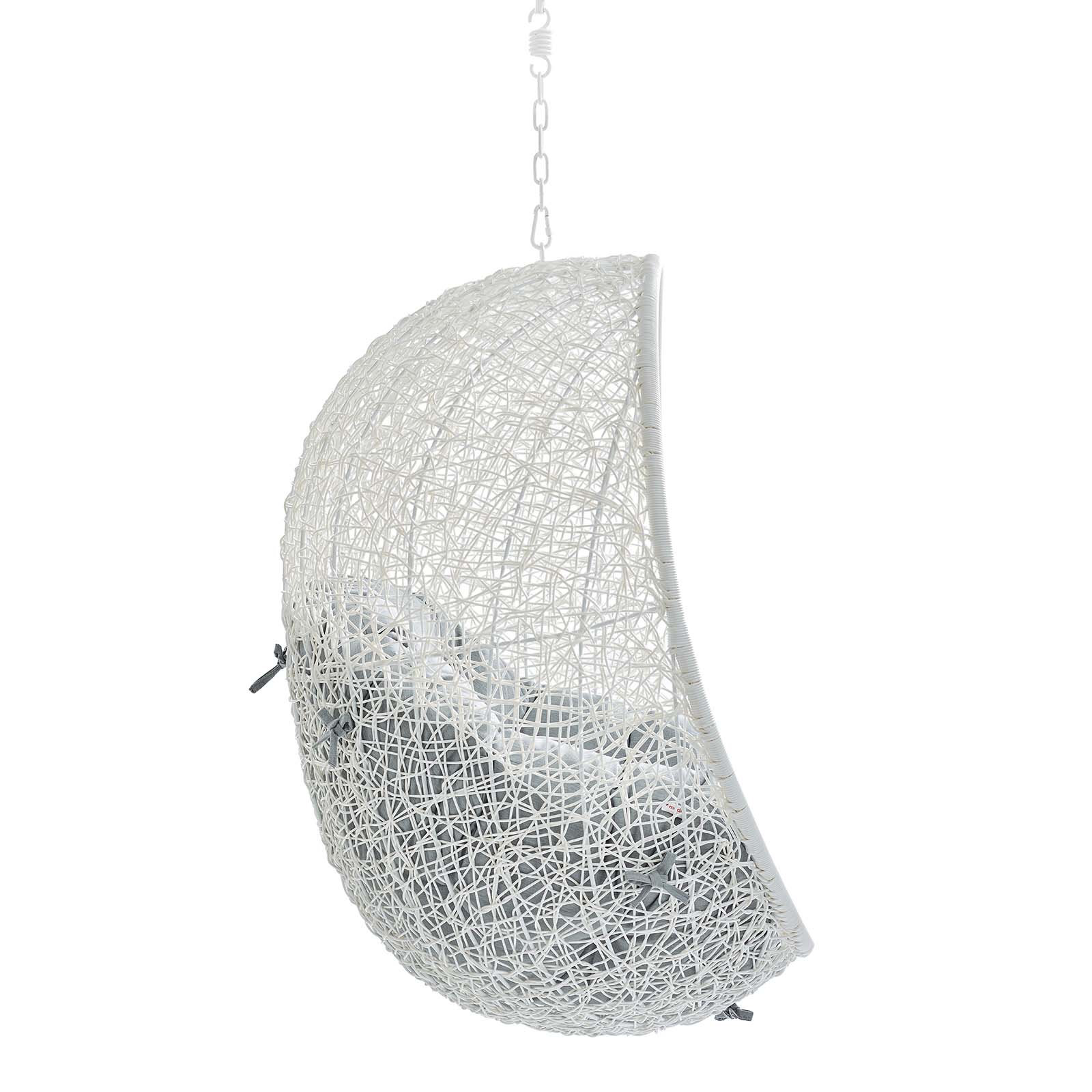 Modway Hide Sunbrella® Swing Chair, White/Gray