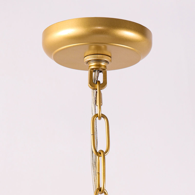 Lustre tambour 6 lumières Kavik, Doré, 13.8" H x 19.7" W x 19.7" D