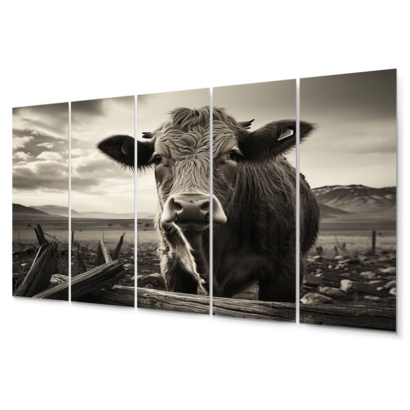 Cattle Silent Watch I Animals Wall Decor on Metal