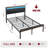 Upholstered Faux Leather Bed with Shelves-1104004778-1076278327