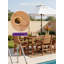 Table de salle à manger rectangulaire de 170 cm (67 po) pour 6 personnes, résistante aux intempéries, en plastique moderne, idéale pour terrasse, jardin ou piscine. Capacité de charge : 181 kg (400 lb).-120480990