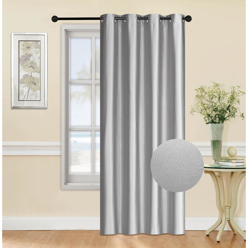 Rideau occultant en polyester Aaban, L 54 po x L 84 po, Argent