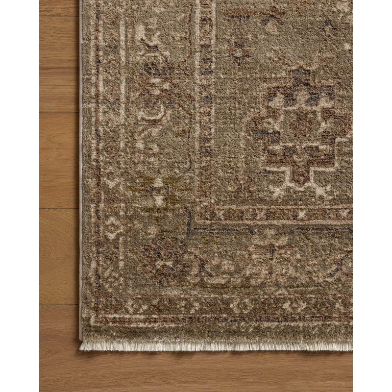 Tapis sauge / terre Loloi Haywood, Rectangle 5 pi 3 po x 7 pi 7 po