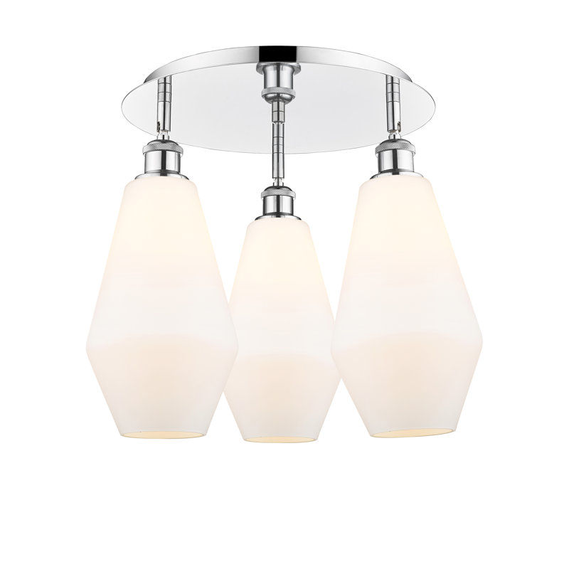Plafonnier encastré Amylea, Blanc mat, Chrome poli