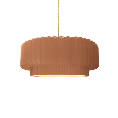 Luminaire suspendu tambour 1 lumière Gela