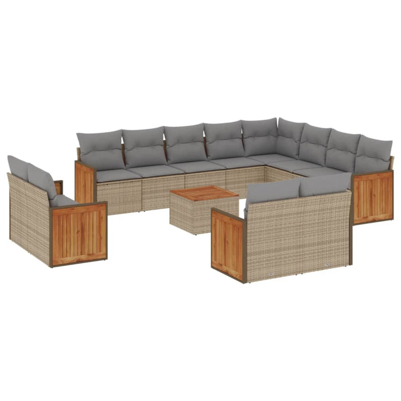  Ensemble de canapé de jardin beige