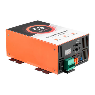 55 Amp RV Power Converter Charger - Smart Multi-Stage Battery Charger for Lithium & Lead Acid Batteries, 12V DC Output for Camper & Trailer