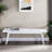 Slatted Solid Wood Bench In White, Enhances Home Aesthetics White With Surface For A Relaxing