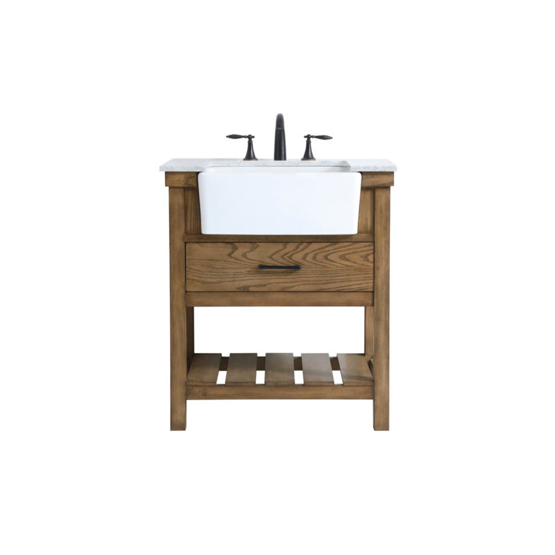 Meuble-lavabo simple 30 po Pelaghia, Bois flotté