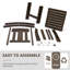 Ensemble de chaises berçantes HDPS 24 pièces Chiemi-99307494