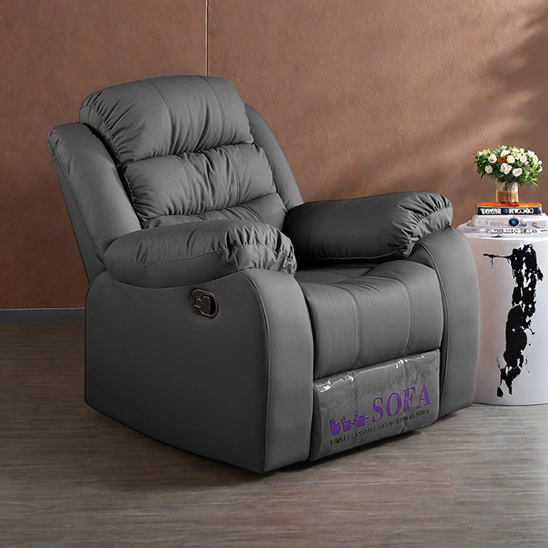 Modern Home Multi-Functional Single Sofa Recliner, Dark Gray