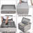8 Pair Fabric Shoe Storage Box with Lid-1335435862