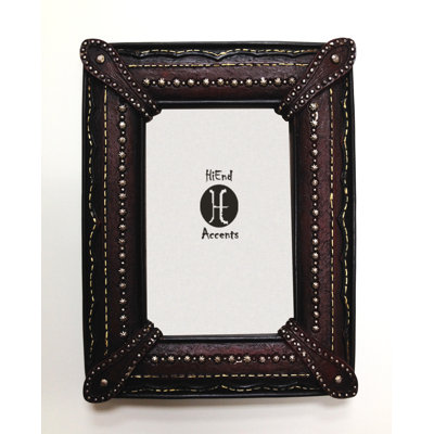 Faux Leather Embossed Picture Frame