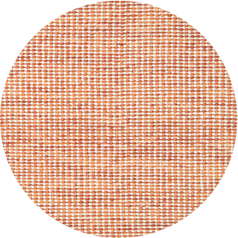 Tapis abstrait rouge / beige, Rond 8 pi
