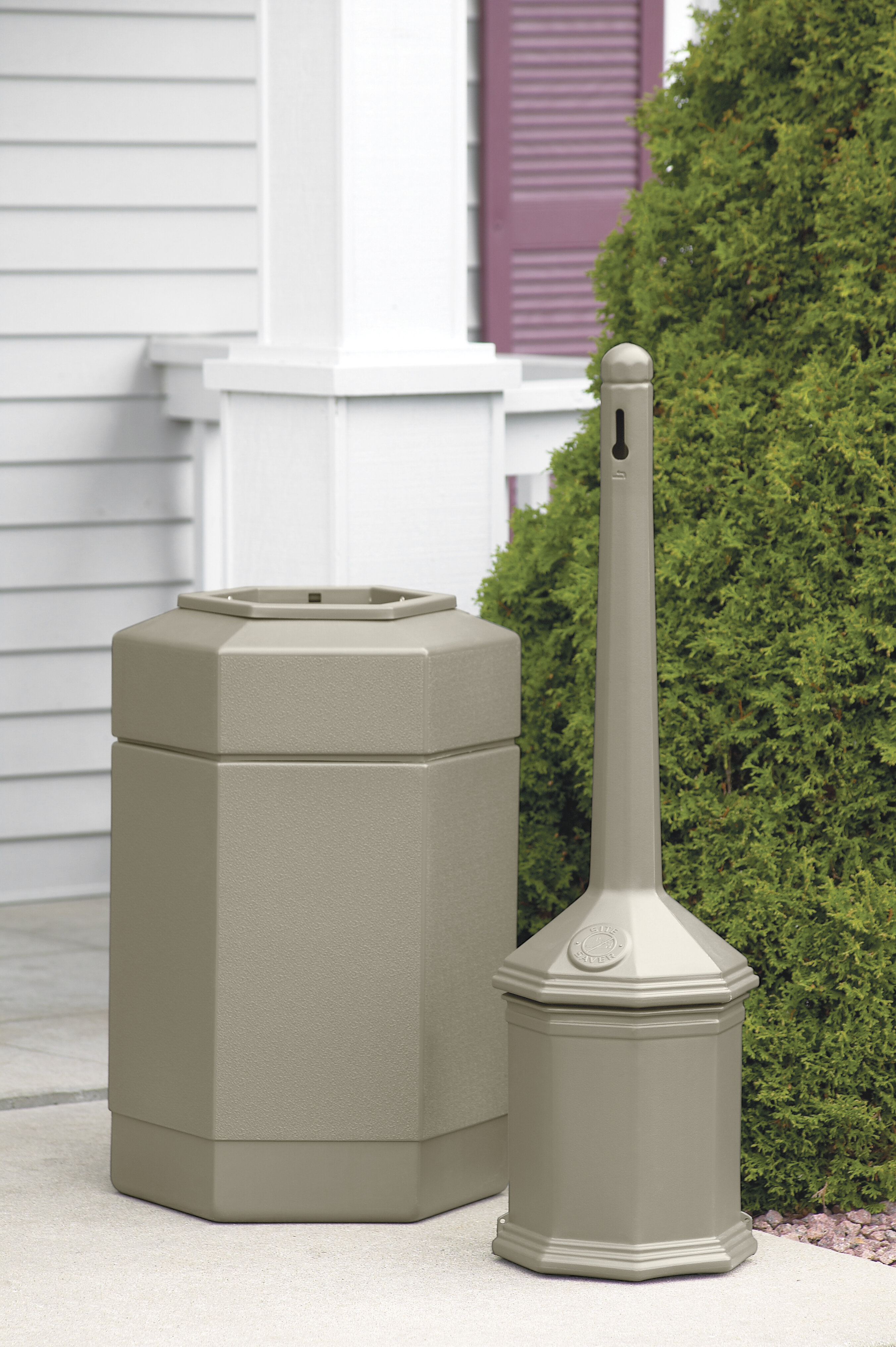 Hexagon Trash Can, 30 Gallon Plastic Garbage Can