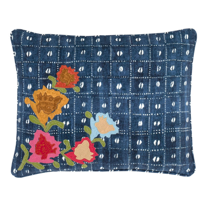 Cotton Blend Lumbar Rectangular Pillow Cover