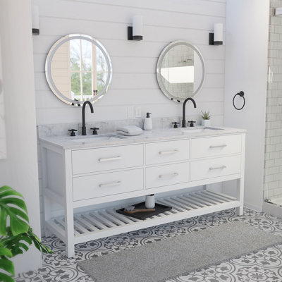 Ensemble de meuble-lavabo double 72 "