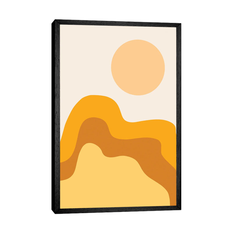 Sun Dunes II - Print on Canvas, 152.5 cm H x 101.5 cm W, Black Framed