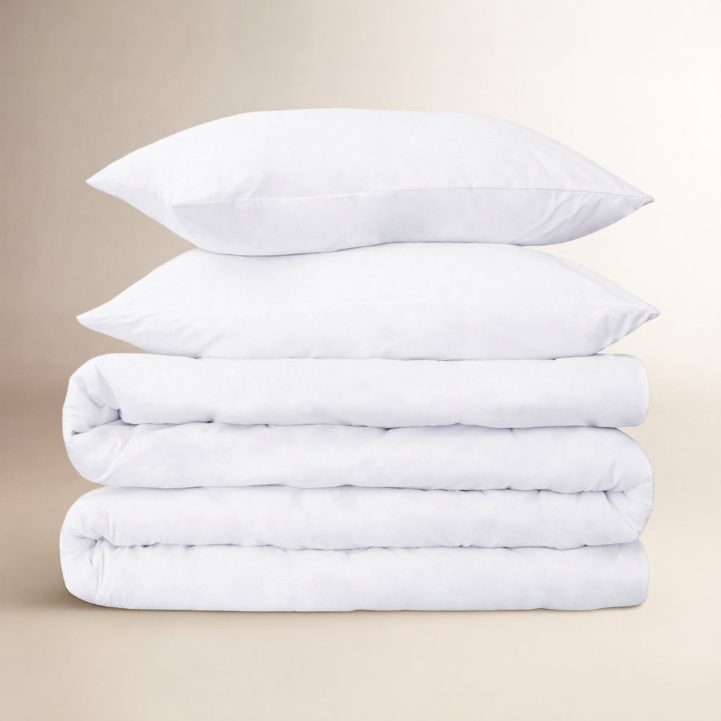 Edmont Egyptian Cotton Duvet Cover Set, King / California King, White
