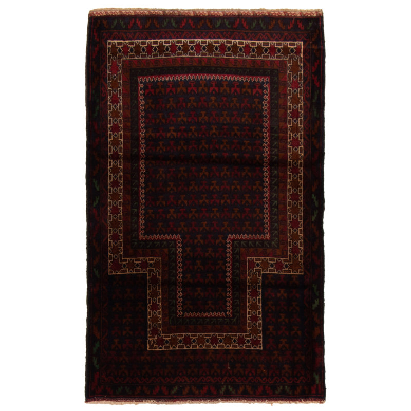 Tapis bleu marine foncé 3 pi 3 po x 5 pi 5 po Lynnisha