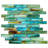 Waterscape 11.82" x 12" Glass Brick Joint Mosaic Wall Tile
