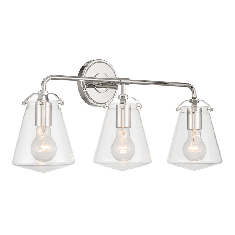 Ensemble de meuble-lavabo 3 lumières Burridge, Nickel