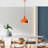 Elegant Adjustable Chandelier, Metal Body, Orange Finish, 11.8 x 9.1 inches | Height: 11 - 46 inches | Max 40W E27 Socket | Perfect for Dining Rooms & Living Spaces, Stylish & Functional Lighting Solution-169614881-169614882