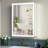 Recessed or Surface LED Mirror Medicine Cabinet, Defogger, Touch Sensor, Dimmer, Outlets and USBs-767494694