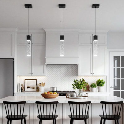 Lustre colonne en cristal