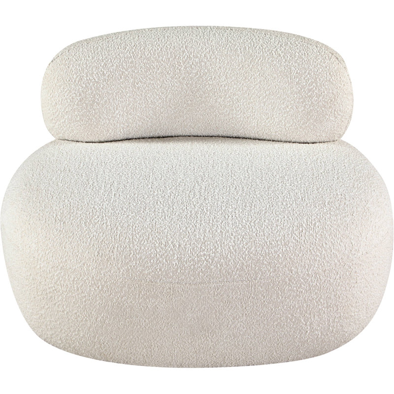 Chaise d'appoint Ishi CAL117, Tissu crème bouclé