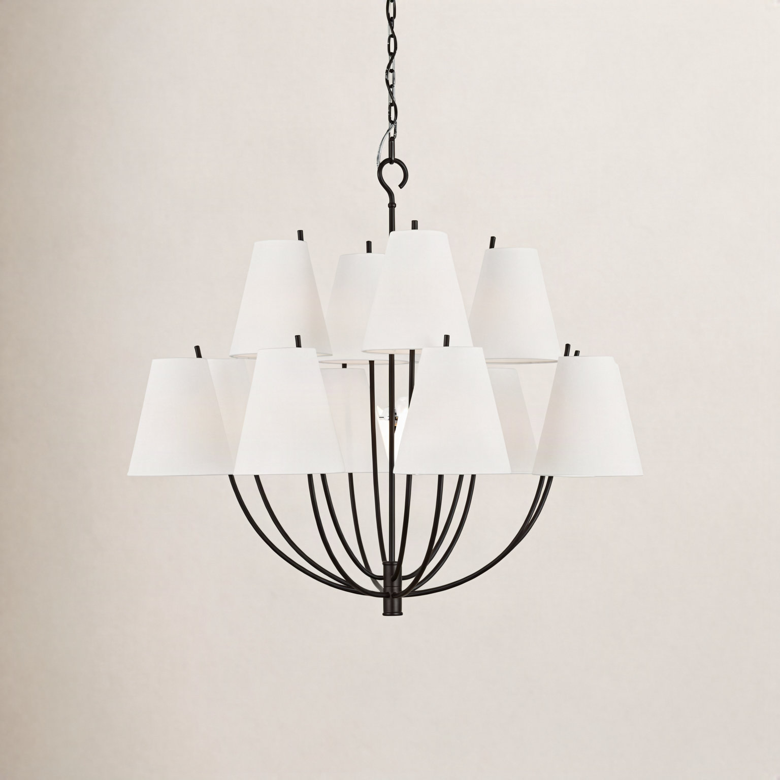 Reyes 12-Light Chandelier, 123.63" H x 40" W  x 40" D, Aged Iron