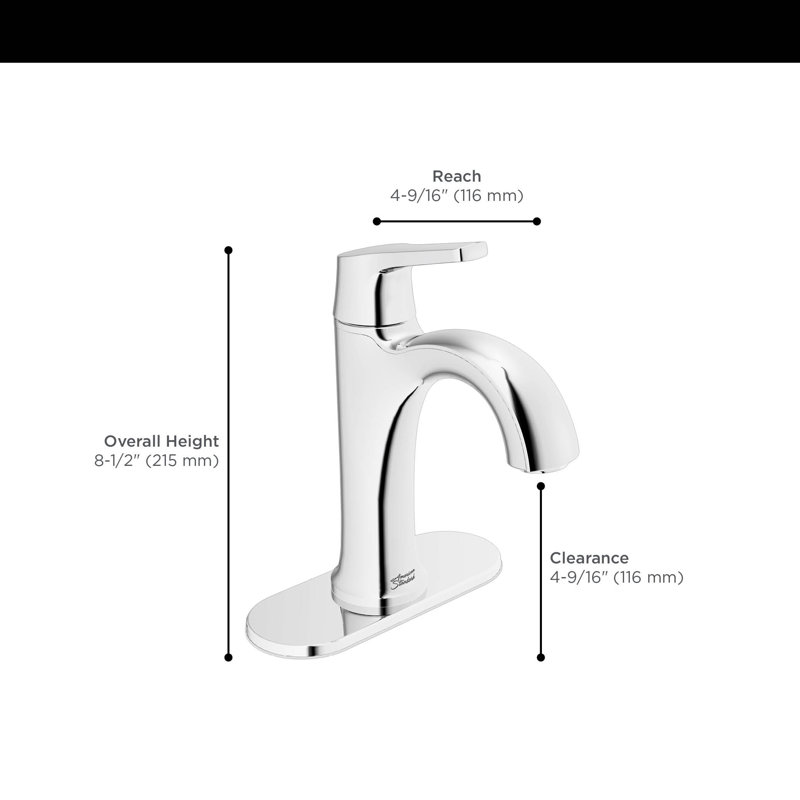 Becklow Single-handle Bathroom Faucet with Drain Assembly, Matte Black