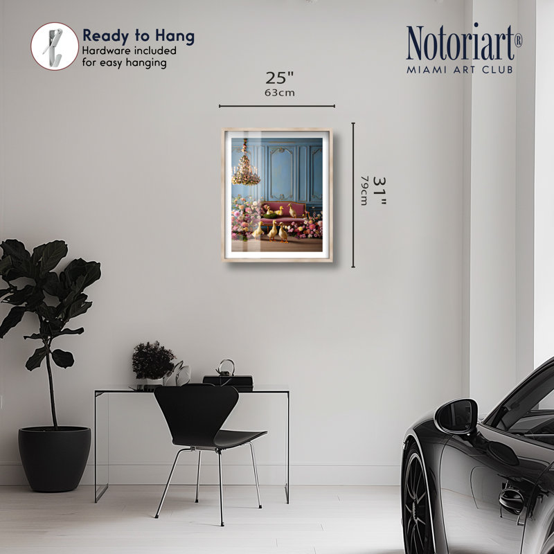 Décoration murale chic pour chambre à coucher «Shadowbox» par Notoriart, H 31 po x l 25 po, Cadre en chêne naturel