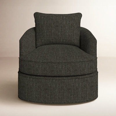 Mills Upholstered Swivel Barrel Chair