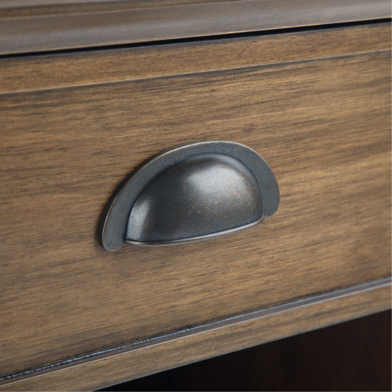 Bedside Table - Rustic Natural Aged Brown