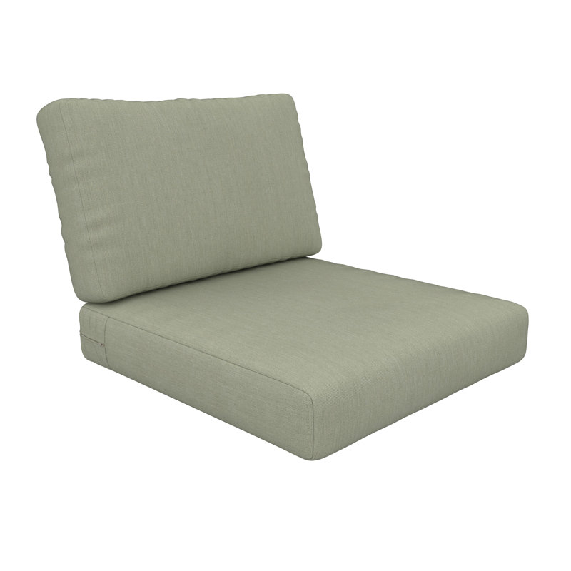 Outdoor Sunbrella® Seat/Back Cushion, Sunbrella® Canvas Seasalt, 28.5" W x 28.5" D