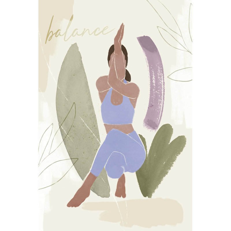 Yoga Practice II by Victoria Barnes - Wrapped Canvas Print, 91cm H x 61cm W x 3.8cm D