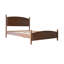 Lit à baldaquin traditionnel Legacy Queen Size en bois massif avec tête de lit à panneaux arqués et pieds tournés, fini noyer foncé-640544899-638363505