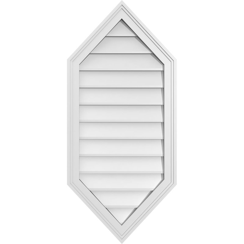Ventilé vertical à pignon vertical 13/12 po, H 40 po x l 18 po x P 1,5 po