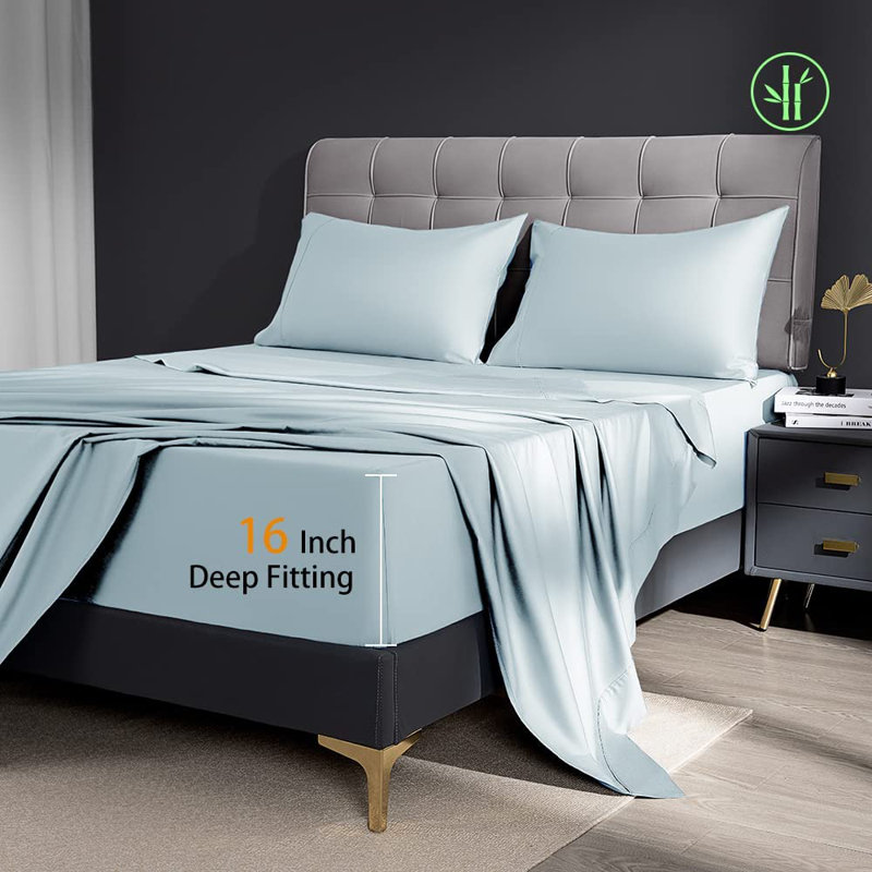Ensemble de draps Gemmell, Bleu spa