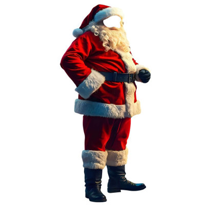 SS11158 Père Noël debout en carton découpé debout