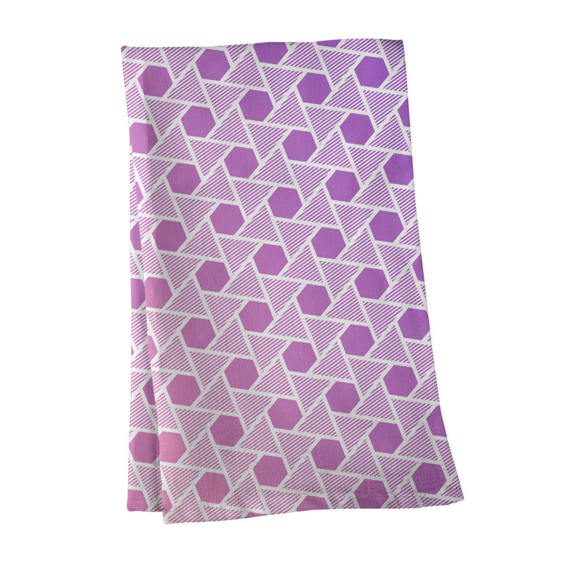 Tea Towel Kitchen Towel, Pink/Purple, Cotton Twill