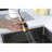 Modern Gold Stainless Steel Kitchen Tap, Pull Down , High Arc, Single Level, 18.79 In Height Faucet, Rust- Finish, Arc Handle-121628878