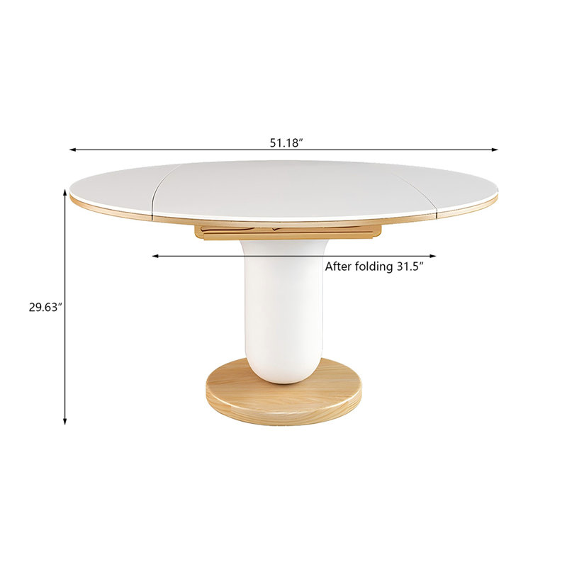 Table de salle à manger Sintered Stone, H 29,53 po x L 51,18 po x l 31,5 po