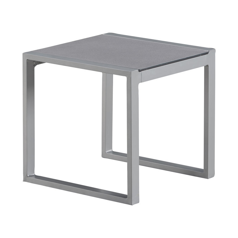 Table d'appoint d'extérieur Elle Decor Tropez, gris