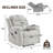 37" Wide Modern Polyester Blend Soft Backrest Manual Recliner with Massage & Heating Function Beige-1271586352
