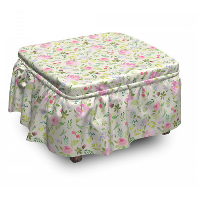 Housse pour repose-pieds à fleurs fraîches spring