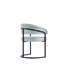 Chaise rembourrée en cuir gris clair Augusta-100919012