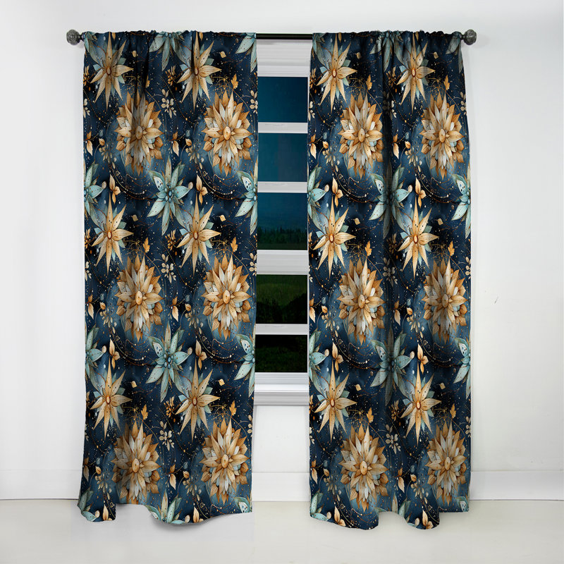 Cosmic Nomad - motif bohème II - rideau boho abstrait, L 52 po x L 84 po