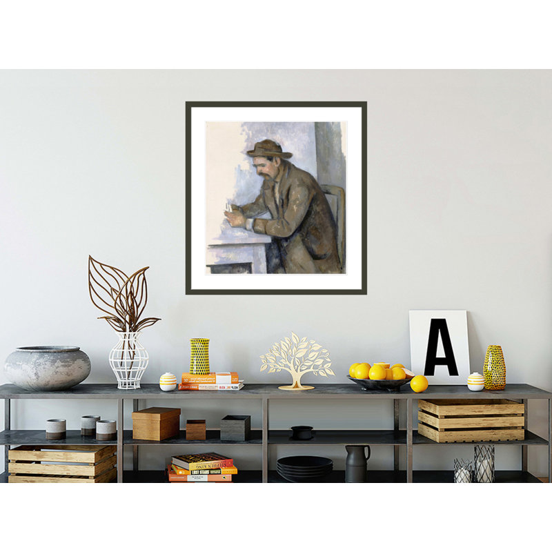 Le Joueur de Cartes par Paul Cézanne, H 35,68 po x l 33,5 po